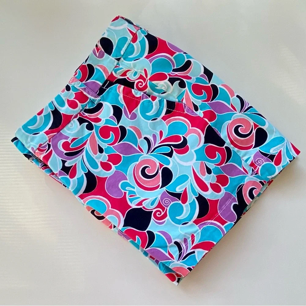 Crown & Ivy, Cotton Blend Chino Shorts, Multicolor Chino Shorts Sz: 2 - Picture 5 of 6